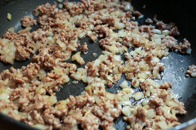 skillet-lasagna-with-turkey-sausage-and-vegetables-step-1