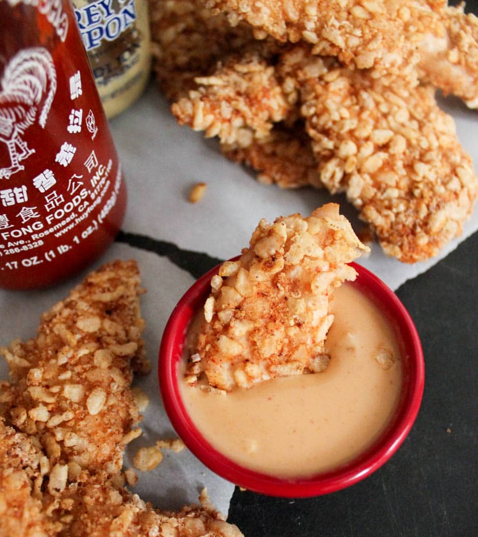 gluten-free-crispy-baked-chicken-fingers-with-sriracha-honey-mustard-2