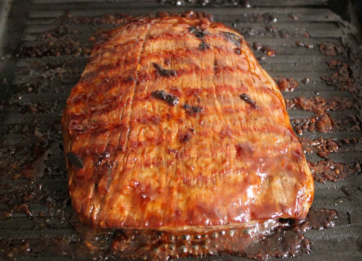 Barbecue-Flank-Steak-Tacos-with-Corn-Peach-Salsa-Step-5