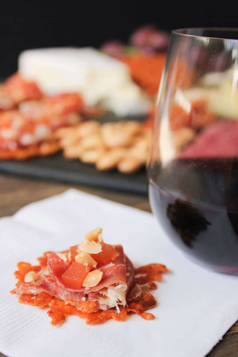 Manchengo-crisps-with-serrano-ham-quince-paste-and-marcona-almonds-5