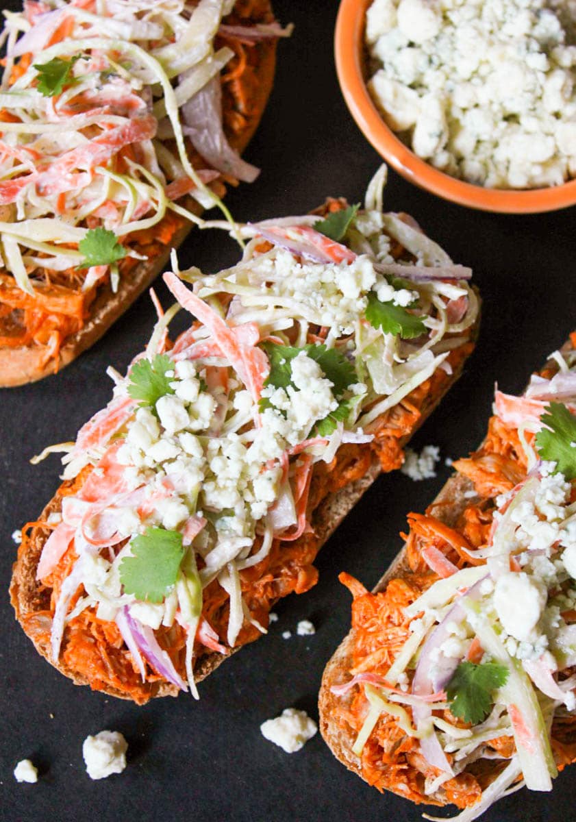pulled-buffalo-chicken-sandwich-with-healthy-ranch-slaw-blue-cheese