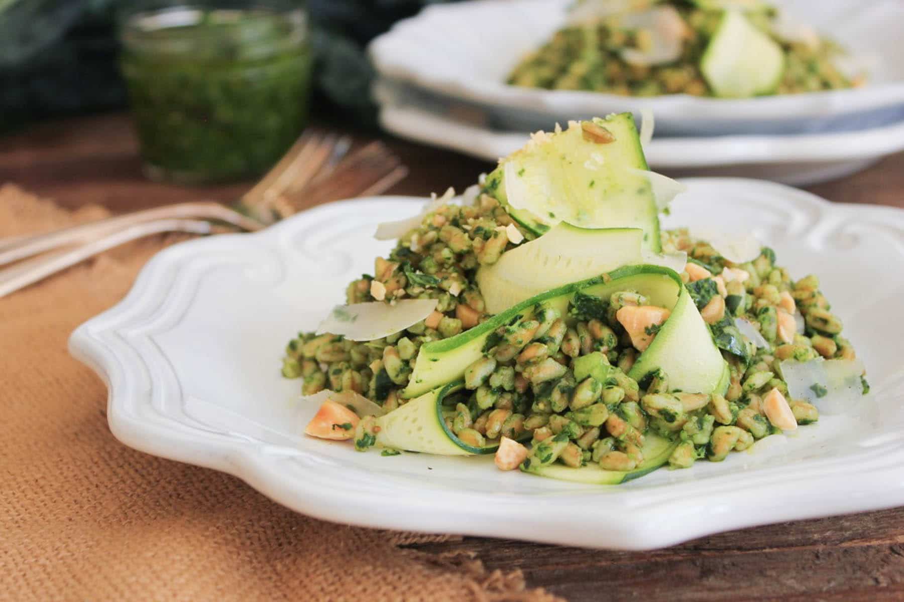 Farro-with-Kale-Pesto-Shaved-Zucchini-Parmesan-Marcona-Almonds-7