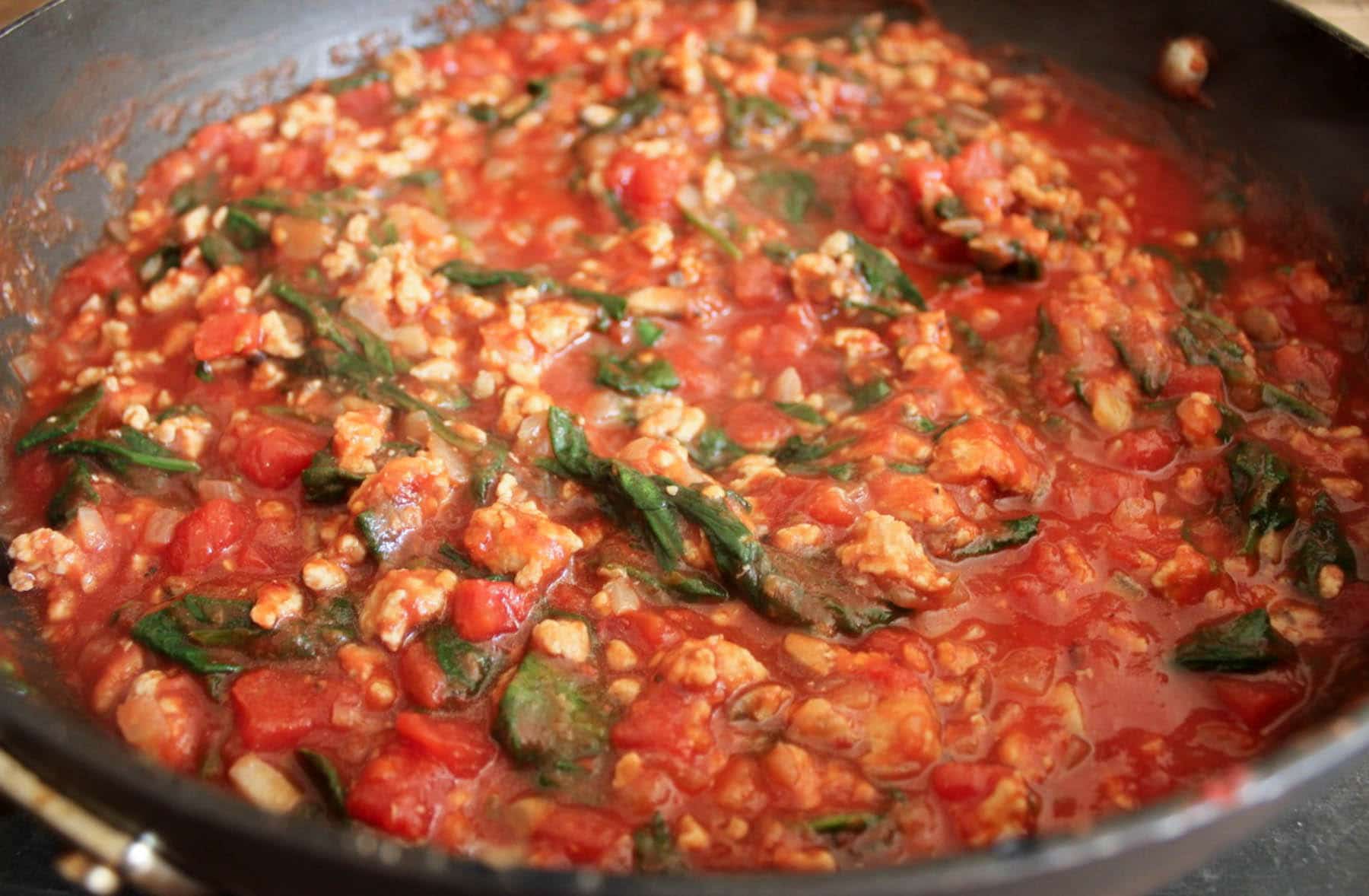 Lasagna-quinoa-bake-with-chicken-spinach-and-mushrooms-step-5