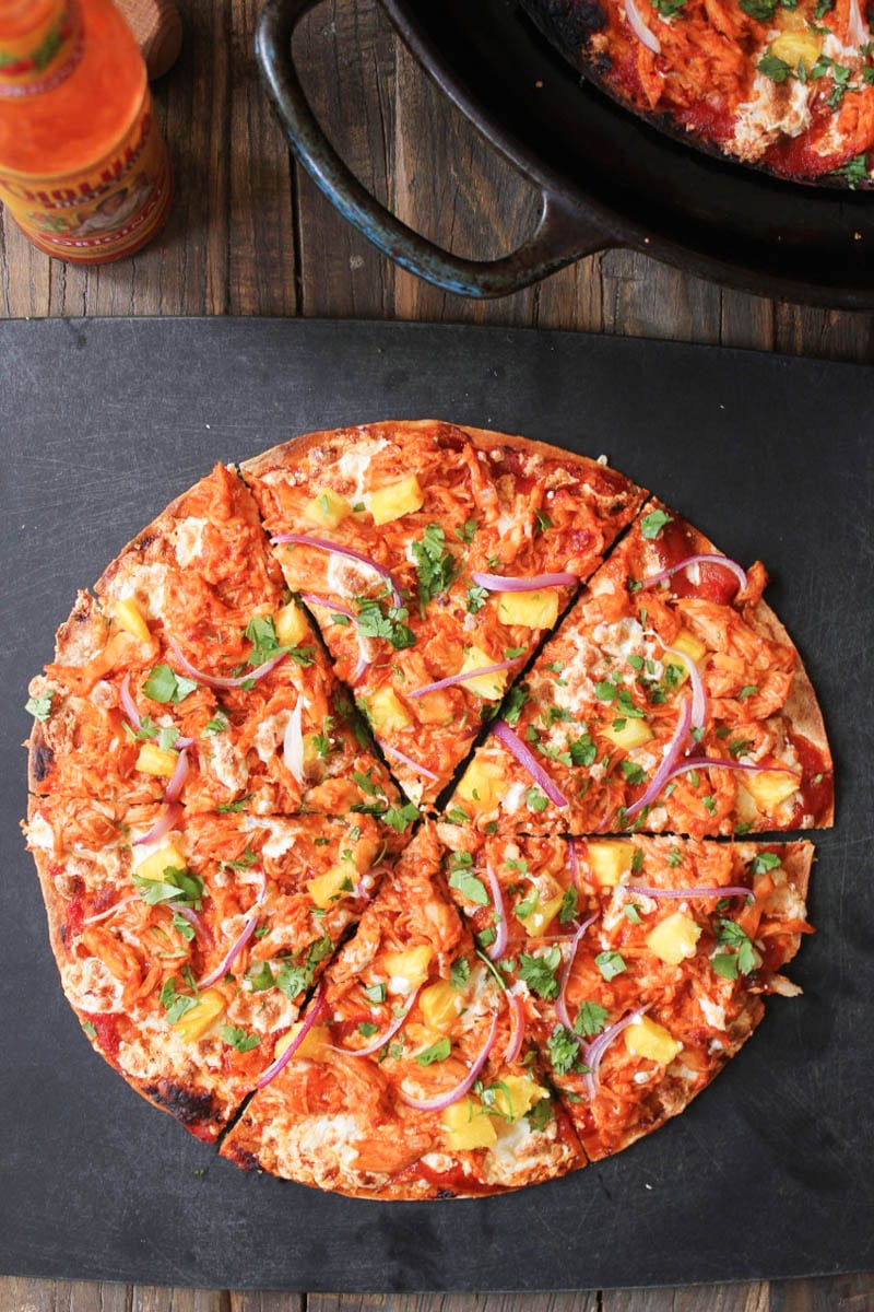 chipotle-chicken-tortilla-pizzas-with-pineapple-and-cilantro-4