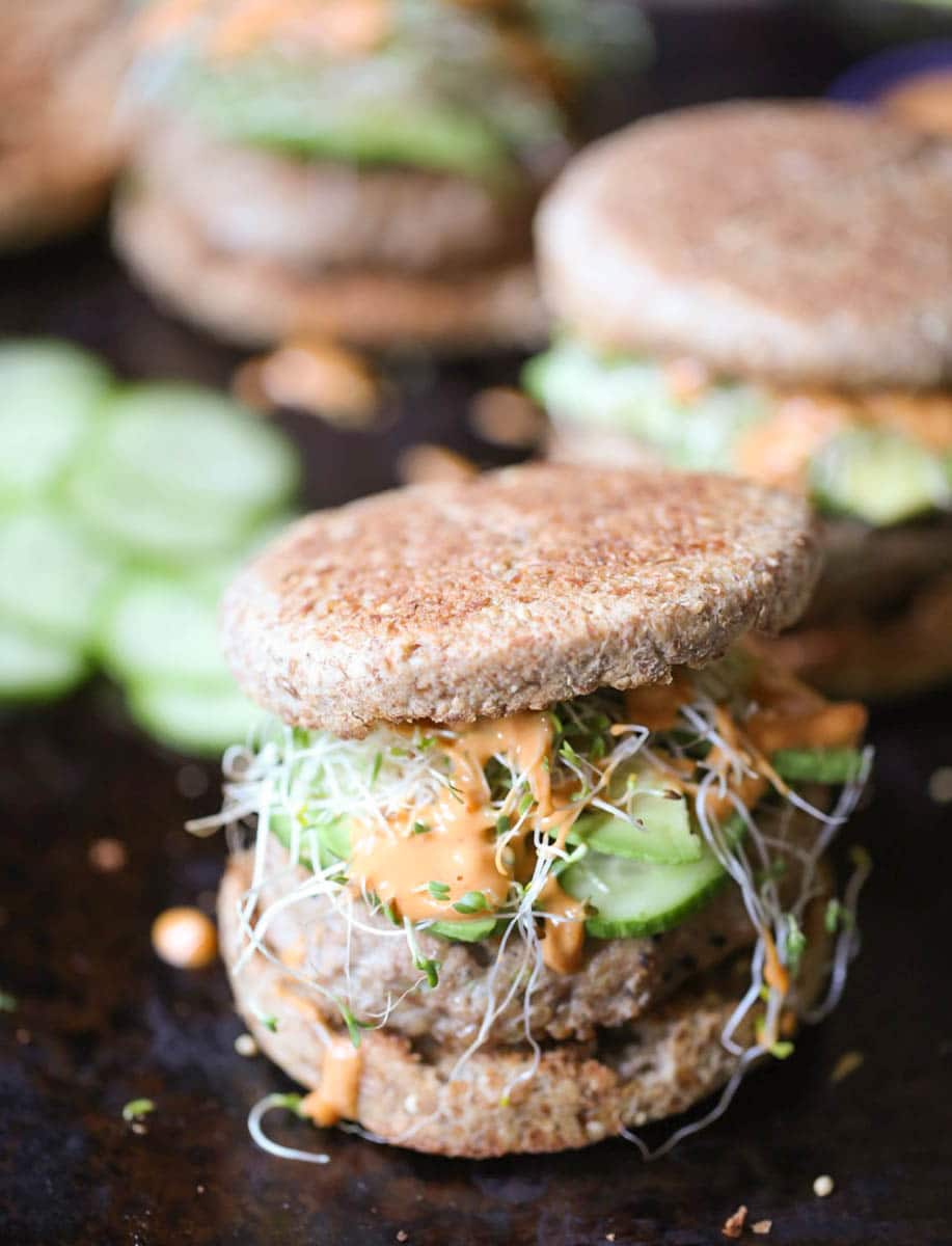 Asian-Turkey-Quinoa-Burgers-with-Coconut-Peanut-Sauce