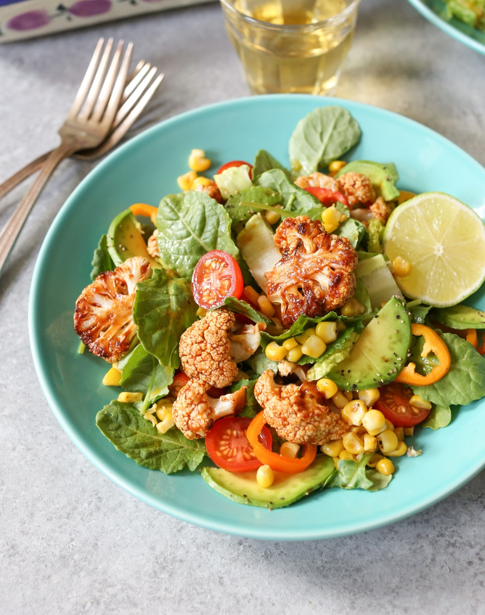 vegan-roasted-bbq-cauliflower-salad-4