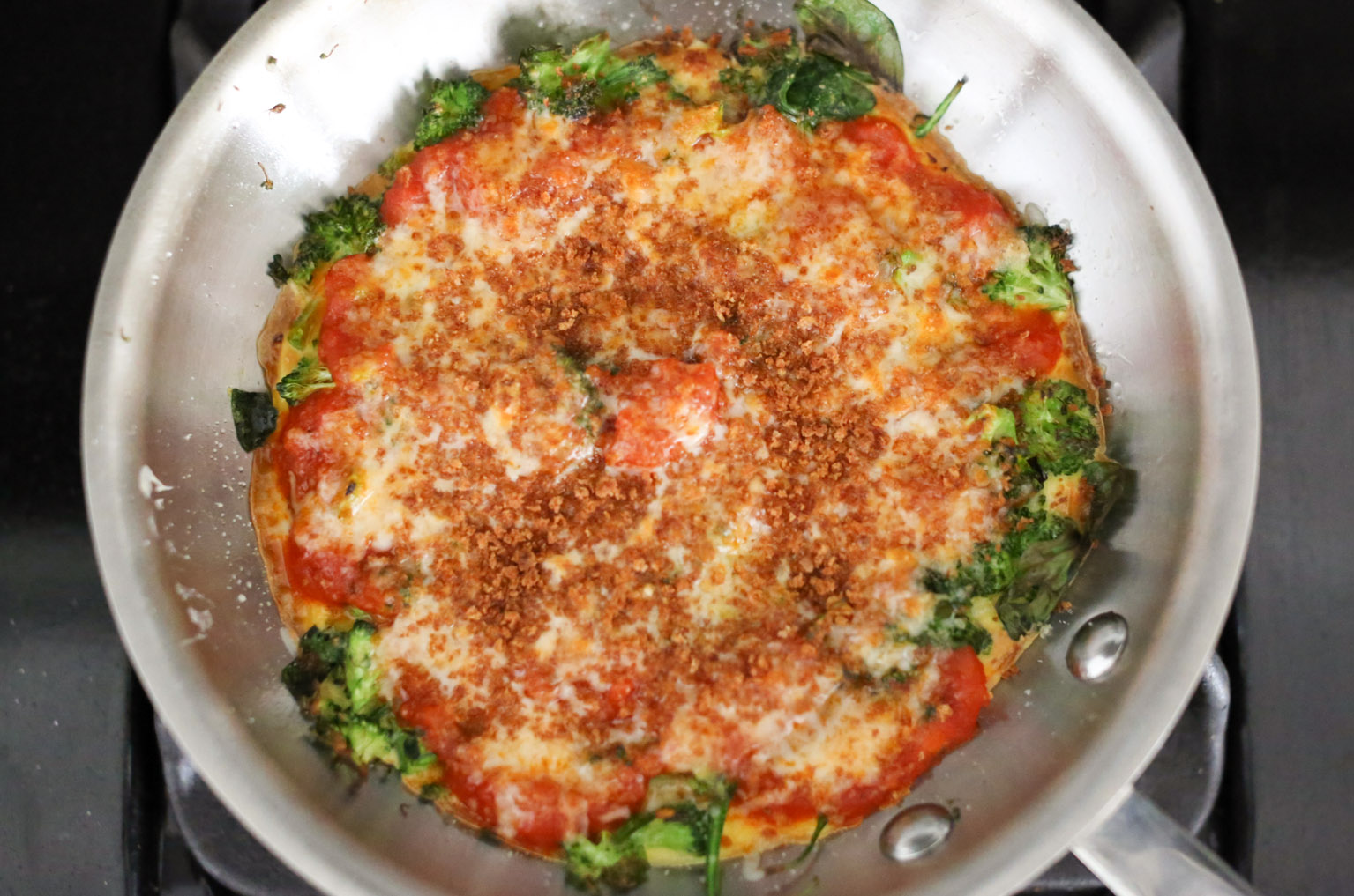 Personal Broccoli Parm Frittata