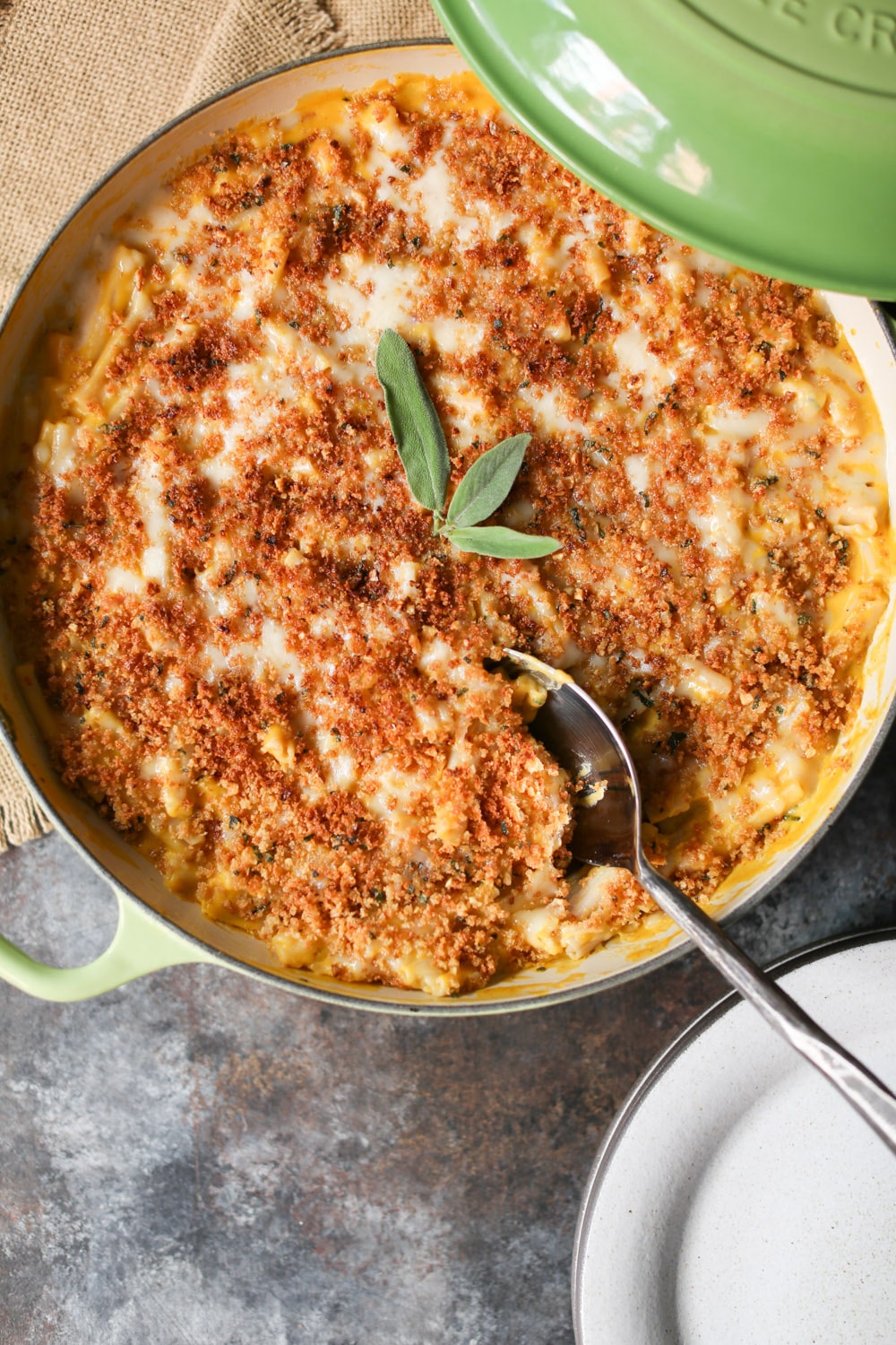 Three Cheese Pumpkin Mac with Pancetta and Sage