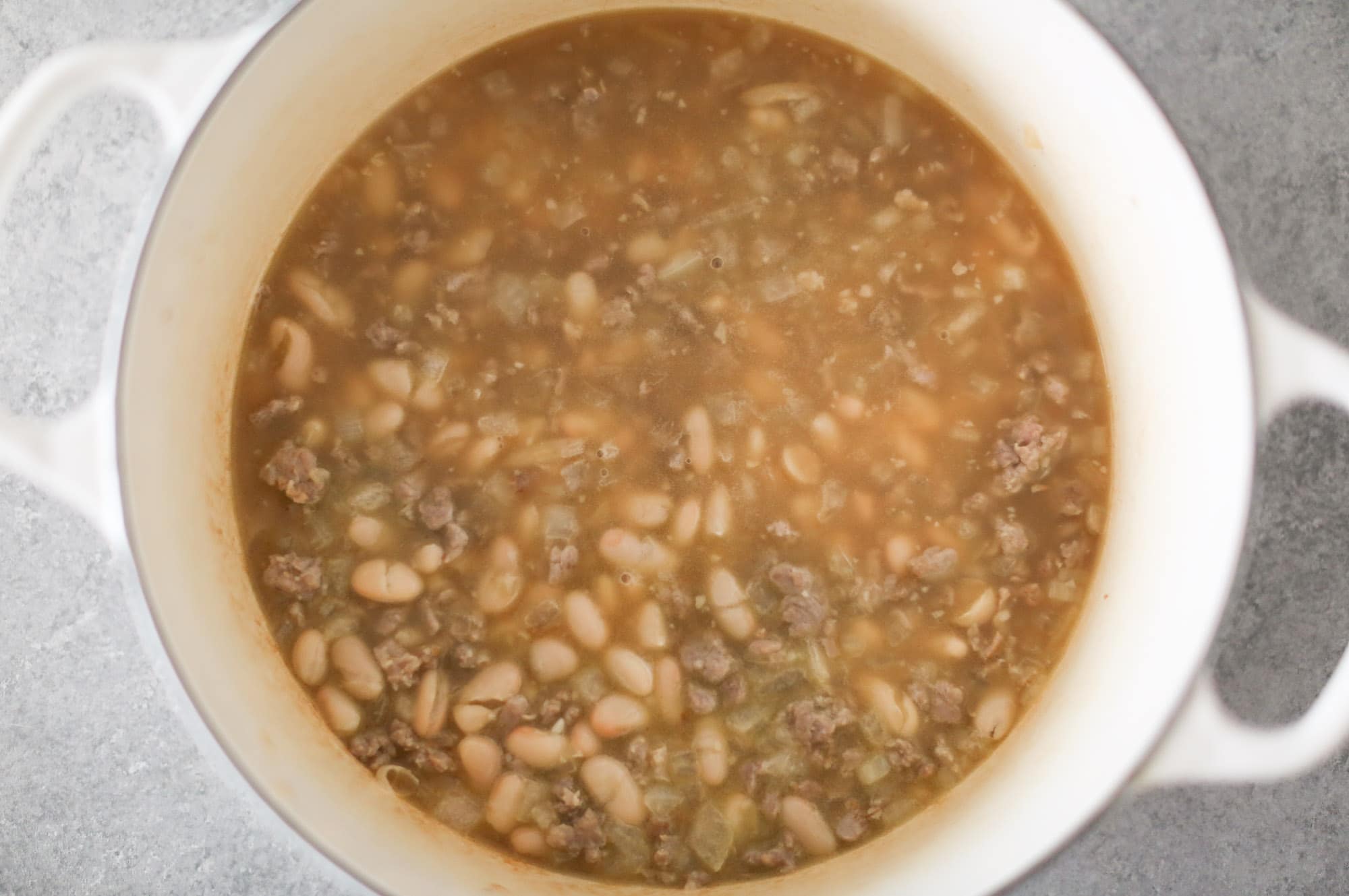 Simple Sausage and White Bean Soup