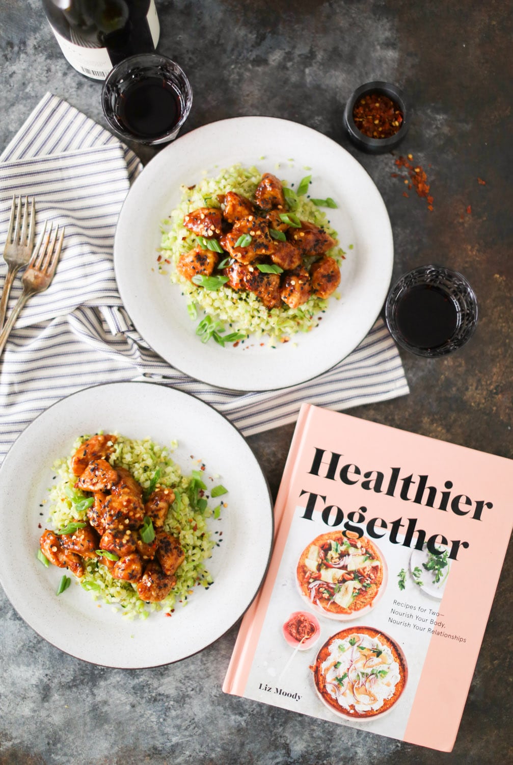 Crispy Orange Chicken with Lemon-Ginger Broccoli Rice